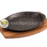 تابه چدن بیضی مدل Sorin (با زیره چوبی)