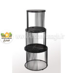 میز عسلی گرد سه تیکه