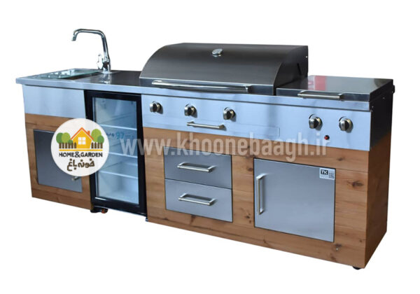 باربیکیو آیلند یخچال دار استیل