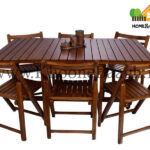 میز تاشو 6 نفره چوبی