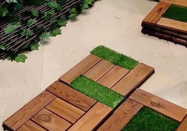 کاربرد ترکیب چمن مصنوعی و ترموود در خانه‌های مدرن و لوکس