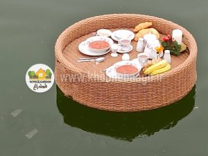 چرا سینی شناور دست‌بافت کوهبر برای پذیرایی کنار استخر انتخابی متفاوت است؟